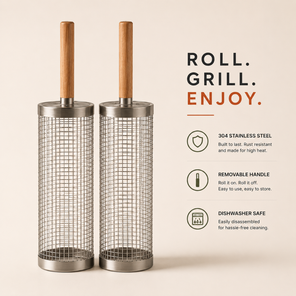 Grillo™ Rolling BBQ Basket